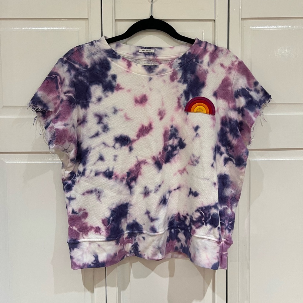 NWT Mother the Fray Tie Dye Cap Sleeve Top - Picture 1 of 3